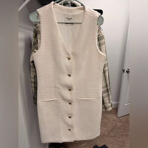Abercrombie & Fitch, Cream Button-Down dress